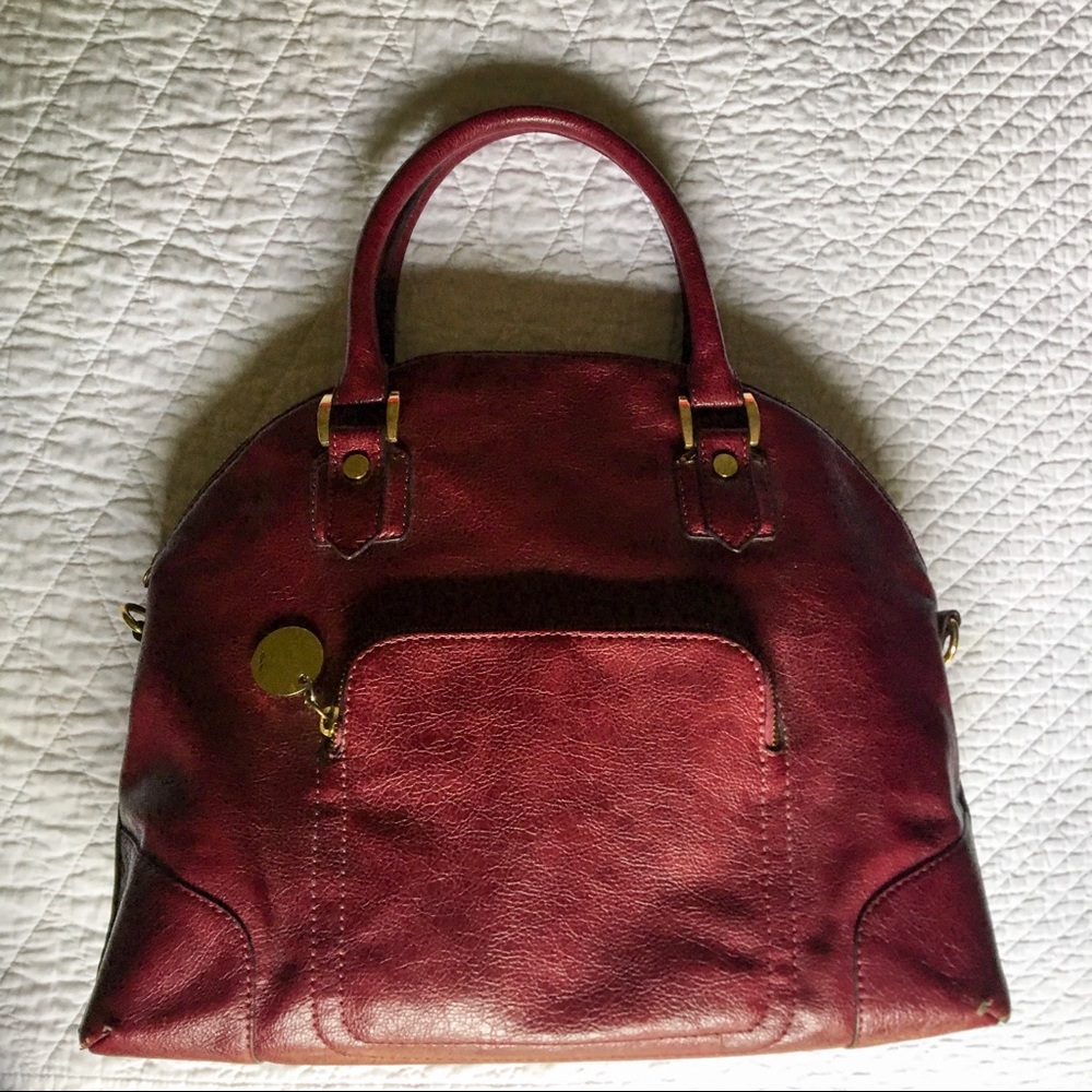 The Limited Burgundy Satchel Handbag